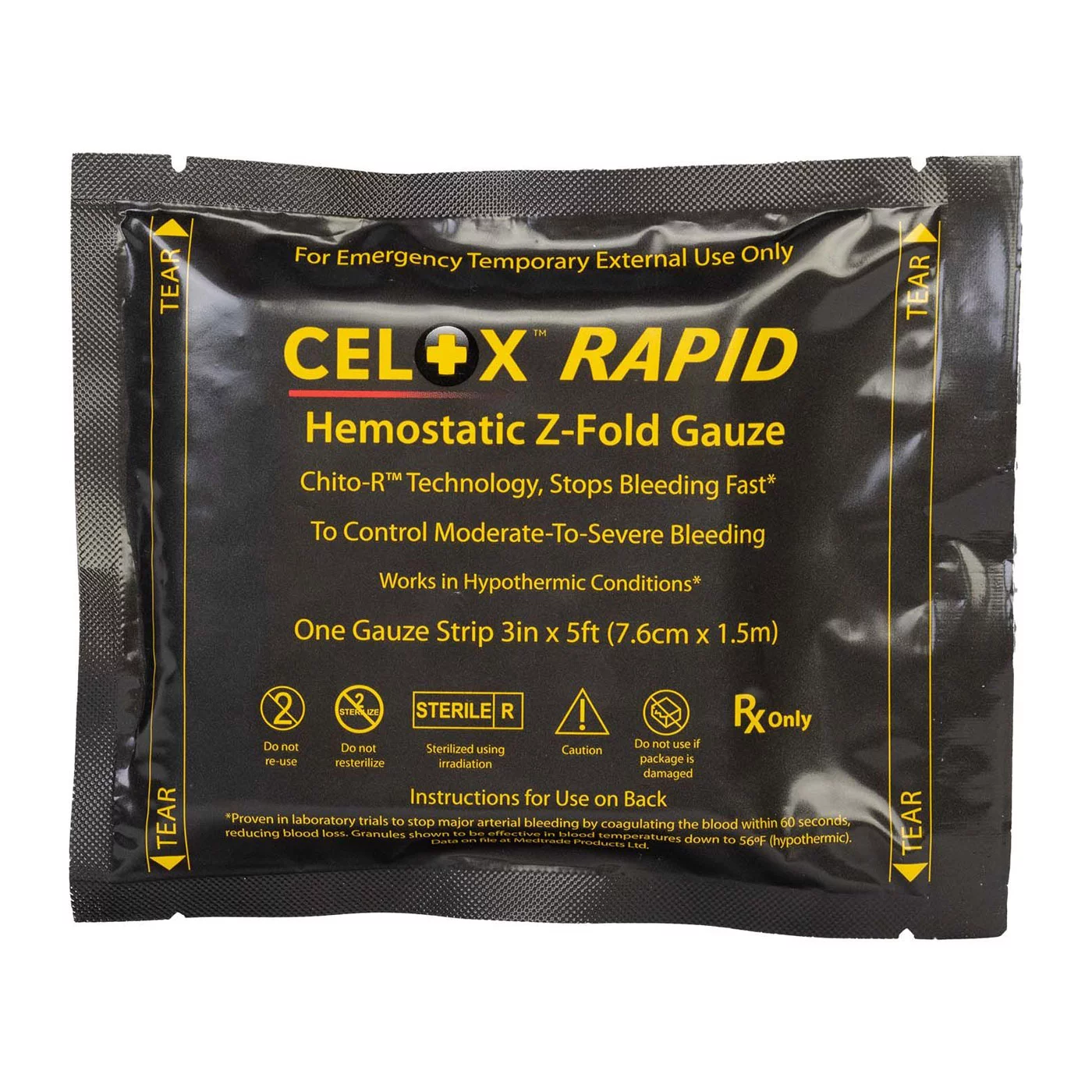 Celox Rapid 5’ Z-Fold Gauze aresmaxima.com