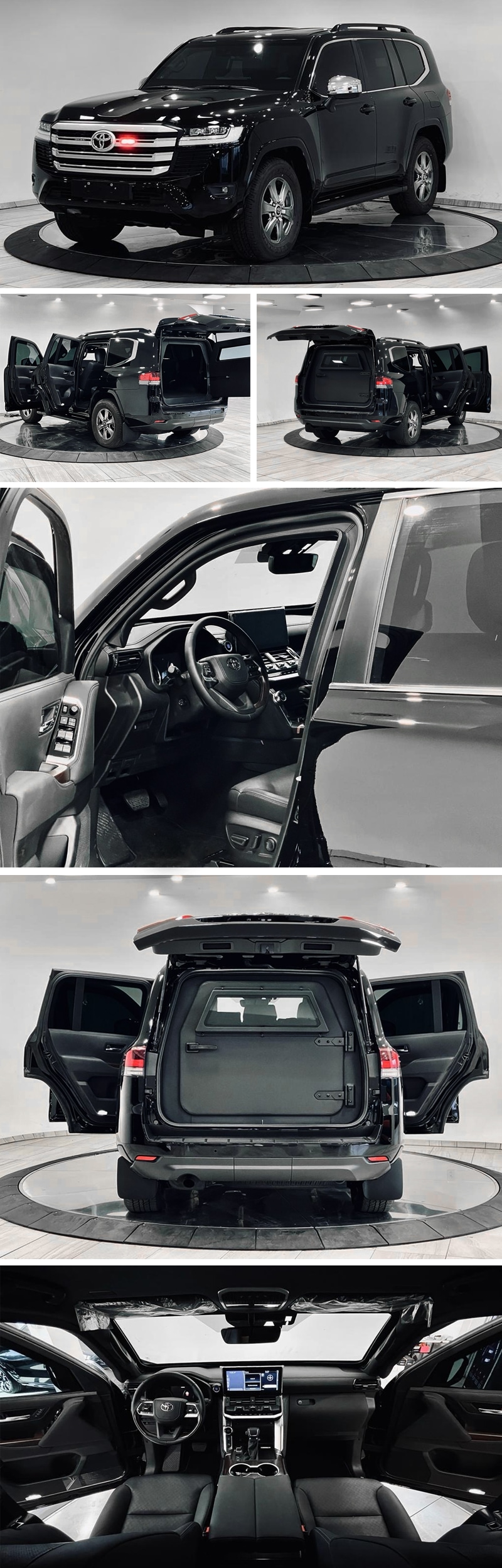 2022 Toyota Land Cruiser 300, VX, 3.3L Turbodiesel, Black/Black Leather, B6 Armouring aresmaxima.com