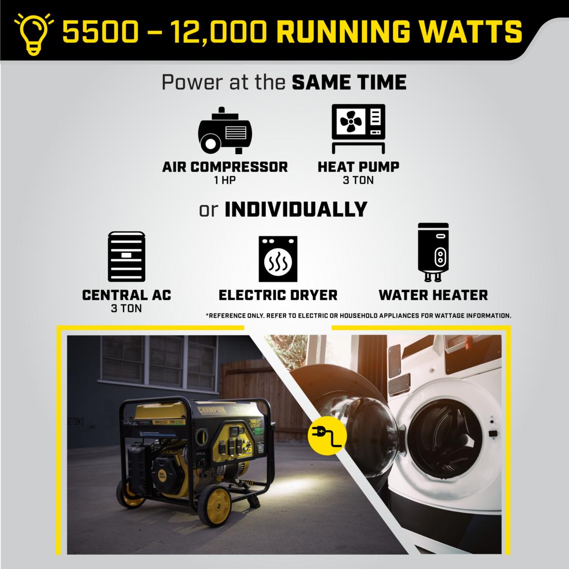 Champion 6250-Watt Dual Fuel Generator aresmaxima.com