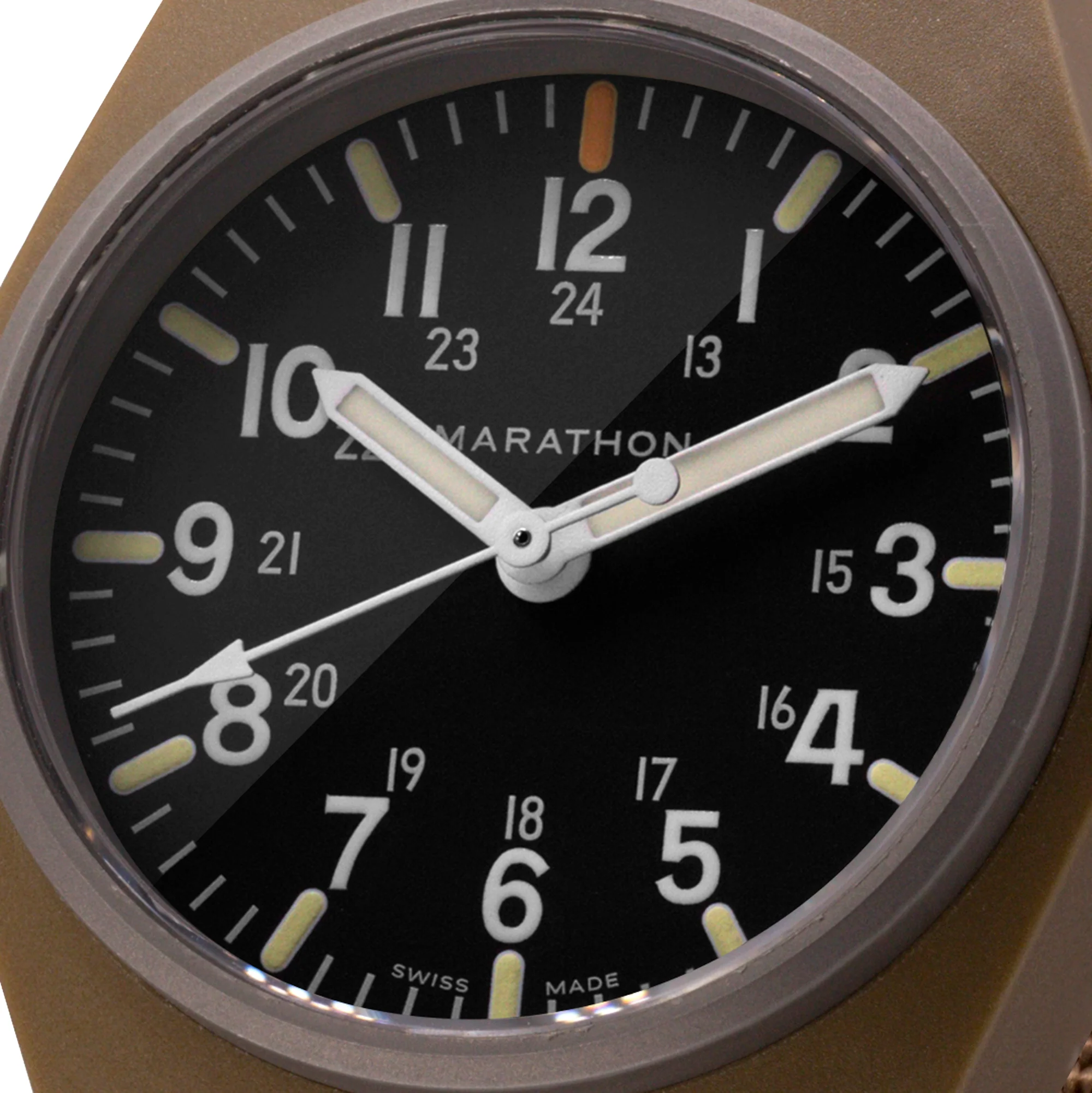 Marathon 34mm Desert Tan General Purpose Quartz with MaraGlo (GPQ) aresmaxima.com