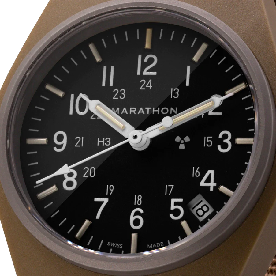 Marathon 34mm Desert Tan General Purpose Quartz with Date (GPQ) aresmaxima.com