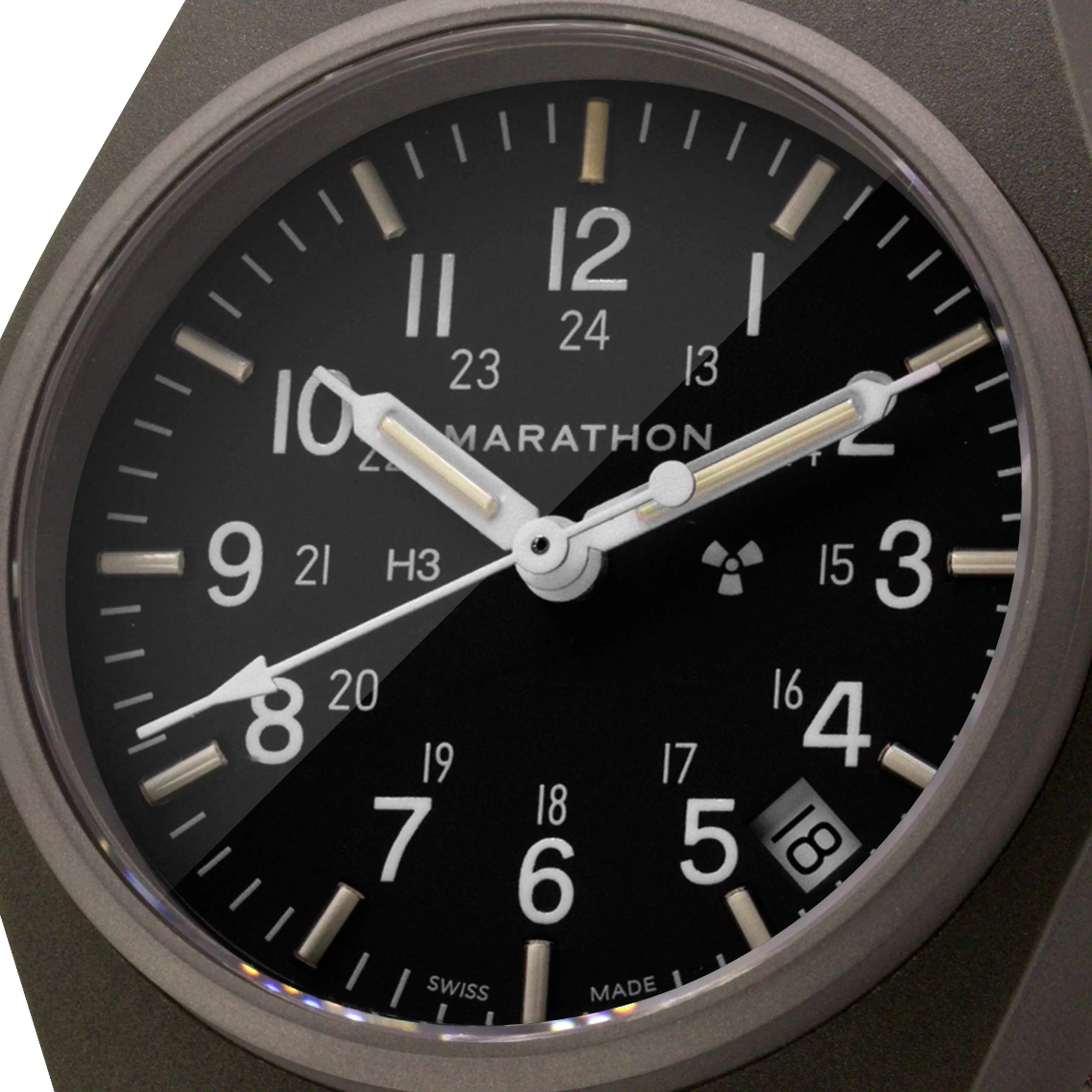 Marathon 34mm Sage Green General Purpose Quartz with Date (GPQ) aresmaxima.com