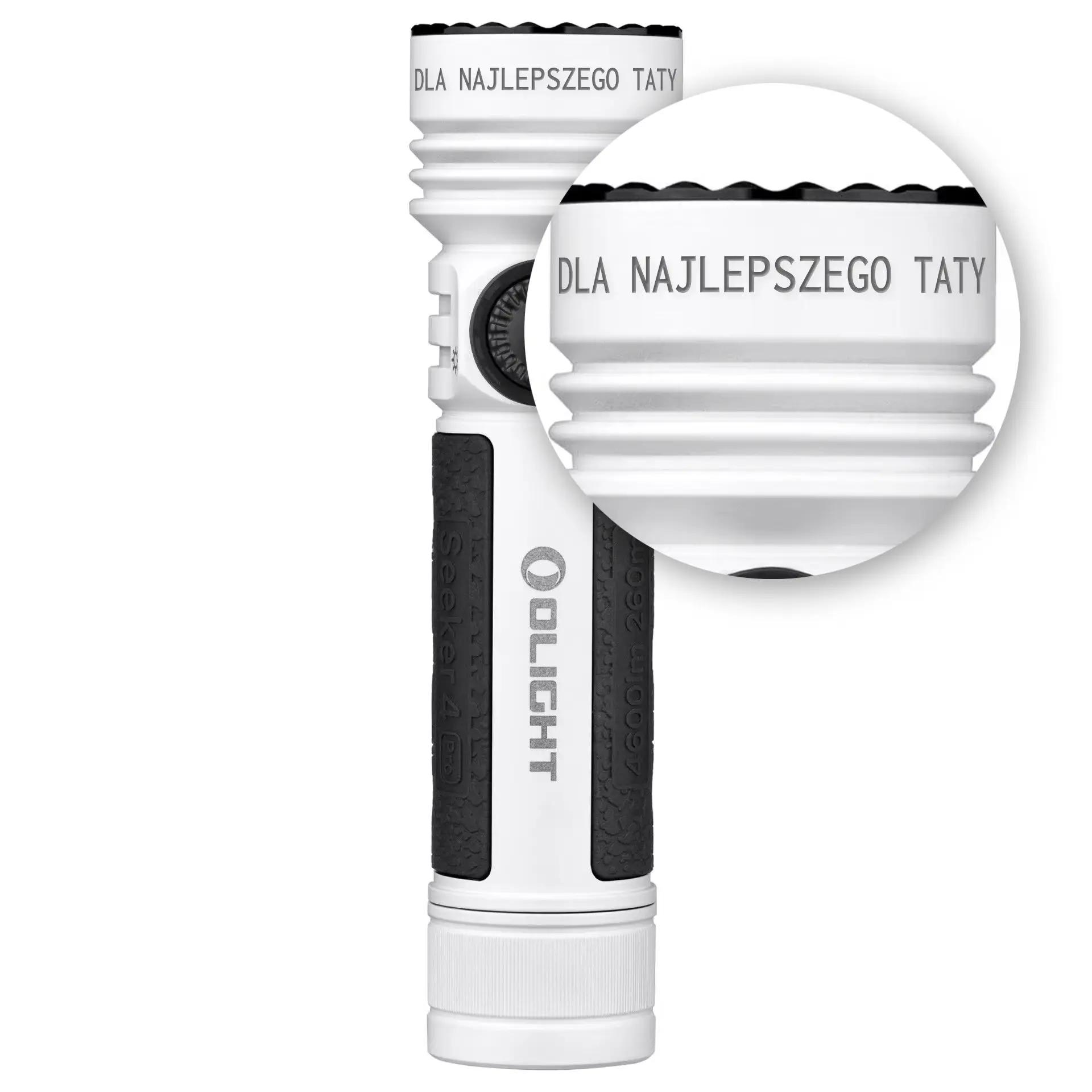 Lampe de poche Olight SEEKER 4 PRO - WHITE aresmaxima.com