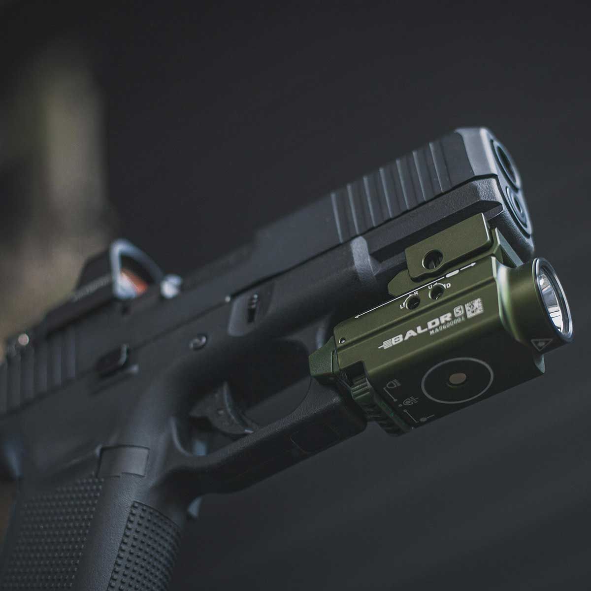 Lampe Laser pour arme Olight Baldr S OD GREEN (Laser Vert) aresmaxima.com