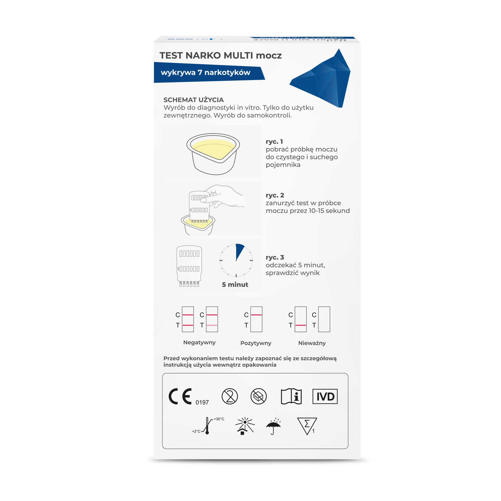 Test par bandelette DIATHER NARKO MULTI mocz - 7 substances aresmaxima.com