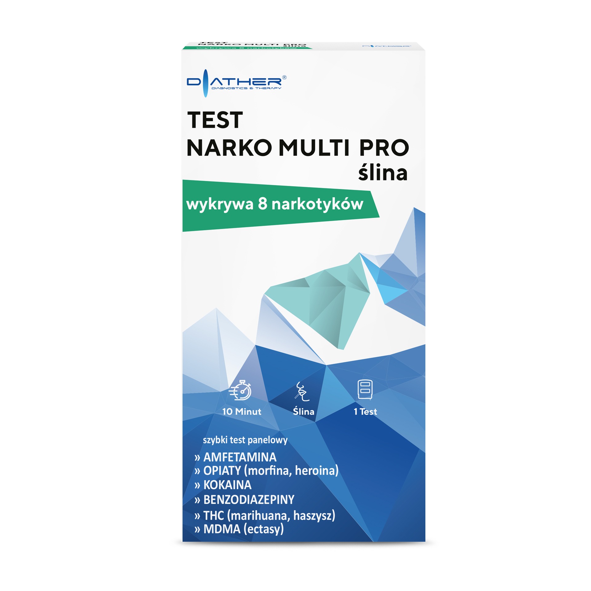 Test salivaire DIATHER NARKO MULTI Pro ślina - 8 substances aresmaxima.com